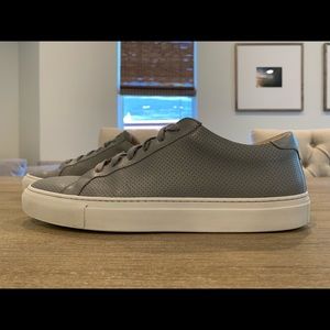 Greats Royals Mens leather perforated grey